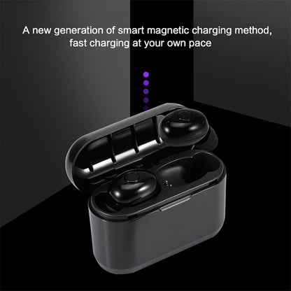 DT-4 IPX Waterproof Bluetooth 5.0 Wireless Bluetooth Earphone with 350mAh Magnetic Charging Box, Support for Calling(Silver) - Bluetooth Earphone by buy2fix | Online Shopping UK | buy2fix