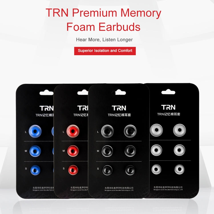 TRN Earphone Silicone Memory Foam Earplug(Blue) - Apple Accessories by TRN | Online Shopping UK | buy2fix