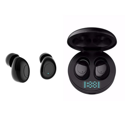 J1 TWS Digital Display Bluetooth V5.0 Wireless Earphones with LED Charging Box(Black) - TWS Earphone by buy2fix | Online Shopping UK | buy2fix