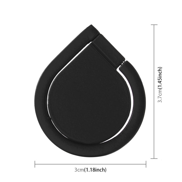 Universal 360 Degree Rotation Drops of water Style Ring Phone Holder Stand(Black) - Ring Holder by buy2fix | Online Shopping UK | buy2fix