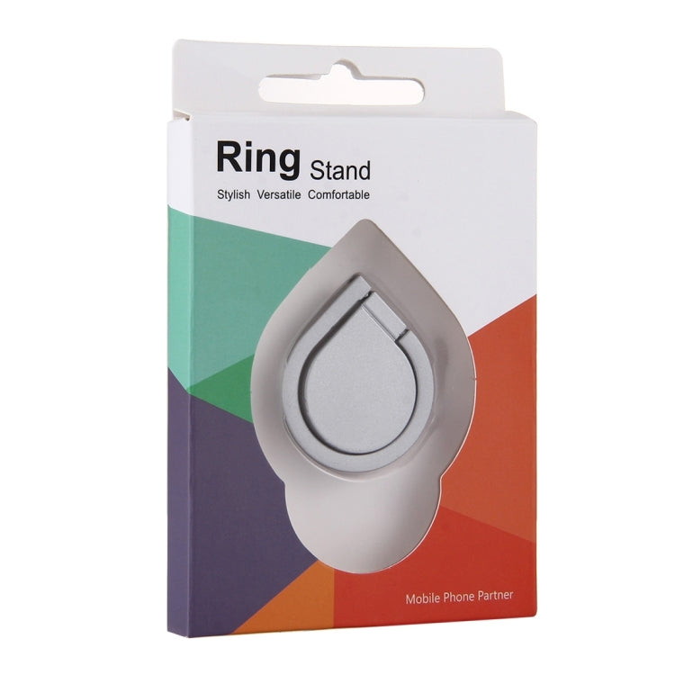 Universal 360 Degree Rotation Drops of water Style Ring Phone Holder Stand(Silver) - Apple Accessories by buy2fix | Online Shopping UK | buy2fix