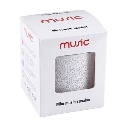 A9 Mini Portable Glare Crack Bluetooth Stereo Speaker with LED Light, Built-in MIC, Support Hands-free Calls & TF Card(White) - Mini Speaker by buy2fix | Online Shopping UK | buy2fix