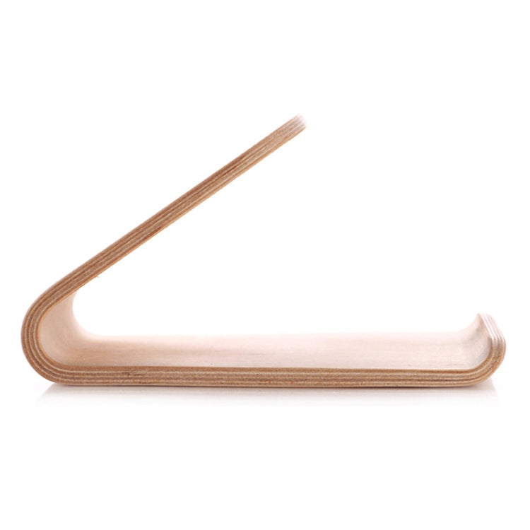 JS01 Wooden Desktop Phone Holder Universal Curved Wood Support Frame For Tablet Phones (Lindens) - Desktop Holder by buy2fix | Online Shopping UK | buy2fix
