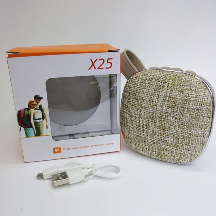 X25new Cloth Texture Square Portable Mini Bluetooth Speaker, Support Hands-free Call & TF Card & AUX(Blue) - Mini Speaker by buy2fix | Online Shopping UK | buy2fix