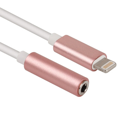 8 Pin to 3.5mm Audio Adapter, Length: About 12cm, Support iOS 13.1 or Above(Rose Gold) - Apple Accessories by buy2fix | Online Shopping UK | buy2fix