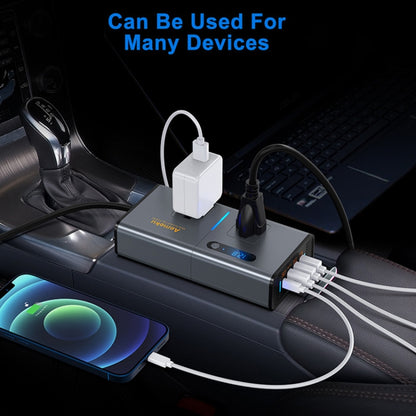 Aemeku Car 200W Inverter USB Power Converter Socket, US Plug - In Car by buy2fix | Online Shopping UK | buy2fix