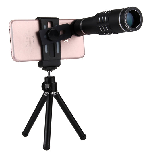 Universal 18X Magnification Lens Mobile Phone 3 in 1 Telescope + Tripod Mount + Mobile Phone Clip(Black) - Telescope & Microscope by buy2fix | Online Shopping UK | buy2fix