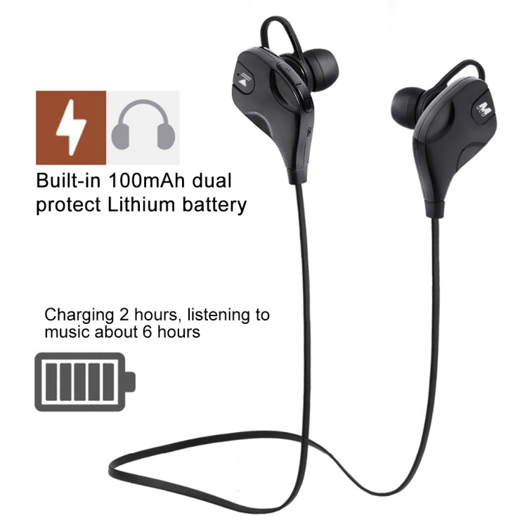 M8 Wireless Bluetooth Stereo Earphone with Wire Control + Mic, Wind Tunnel WT200 Program, Support Handfree Call, For iPhone, Galaxy, Sony, HTC, Google, Huawei, Xiaomi, Lenovo and other Smartphones(Black) - Apple Accessories by buy2fix | Online Shopping UK | buy2fix