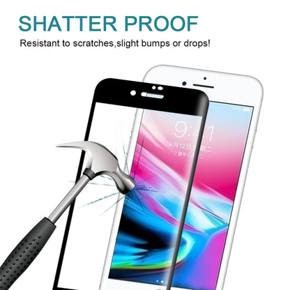 For iPhone SE 2020 / 8 / 7  0.3mm 9H Surface Hardness 4D Curved Full Screen Tempered Glass Screen Protector(Black) - Apple Accessories by buy2fix | Online Shopping UK | buy2fix