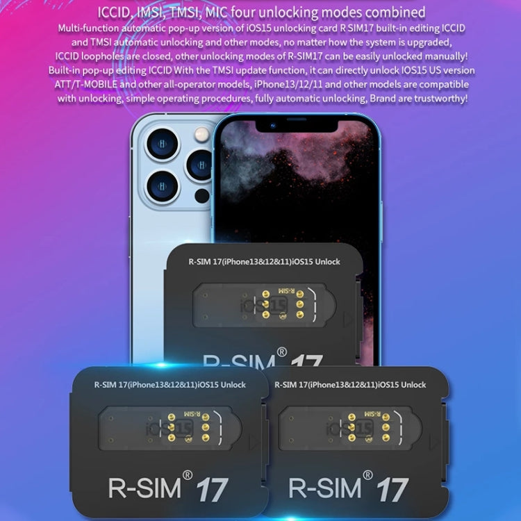 R-SIM 17 Turns Locked Into Unlocked iOS15 System Universal 5G Unlocking Card - Apple Accessories by buy2fix | Online Shopping UK | buy2fix