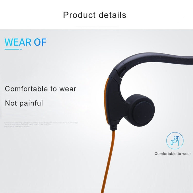 Rear Hanging Wire-Controlled Bone Conduction Outdoor Sports Headphone(Black) - Apple Accessories by buy2fix | Online Shopping UK | buy2fix