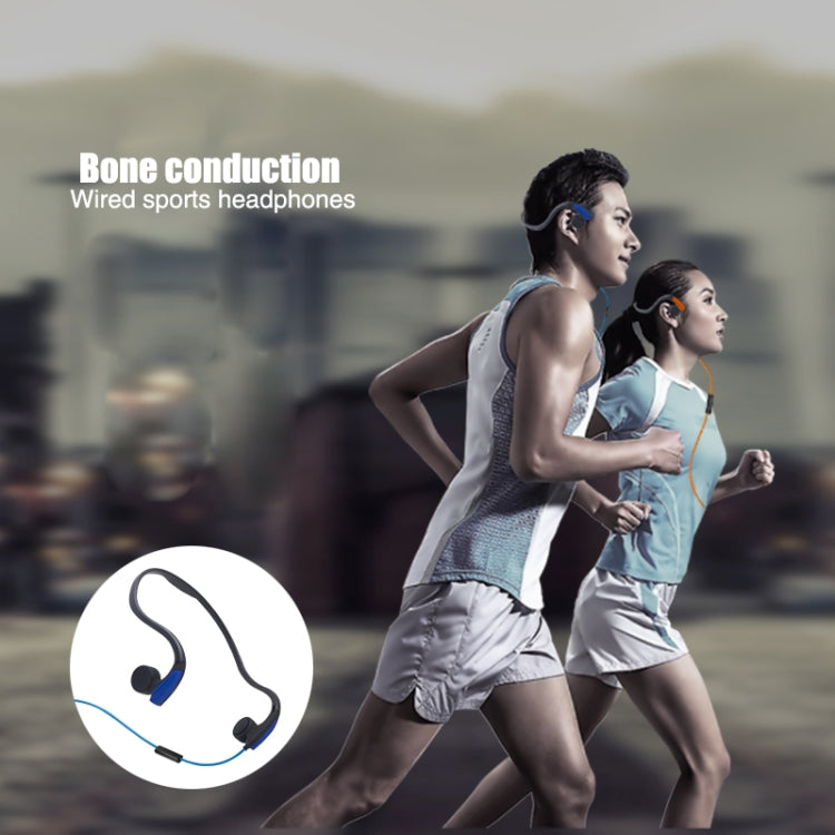 Rear Hanging Wire-Controlled Bone Conduction Outdoor Sports Headphone(Blue) - Apple Accessories by buy2fix | Online Shopping UK | buy2fix