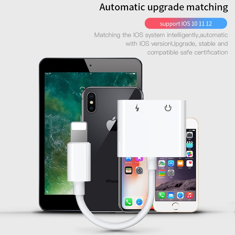 JOYROOM S-Y104 Ben Series Apple Dual Lightning Adapter, Length: 1.2m(White) - Apple Accessories by JOYROOM | Online Shopping UK | buy2fix