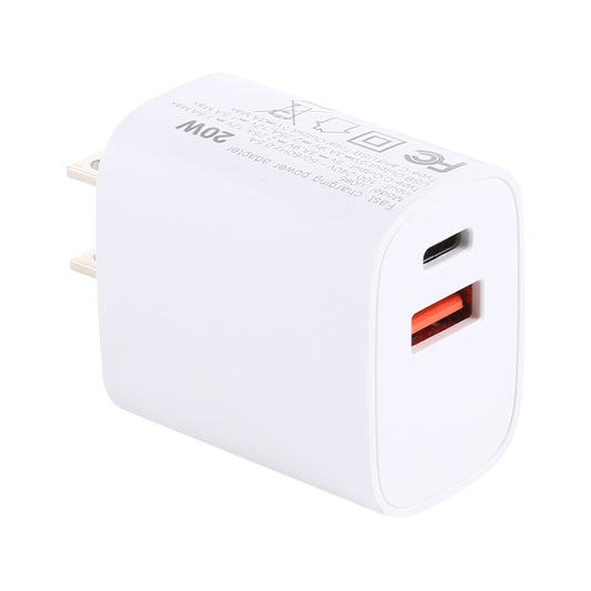 U085 20W USB + Type-C Fast Charging Travel Power Adapter, US Plug - USB Charger by buy2fix | Online Shopping UK | buy2fix