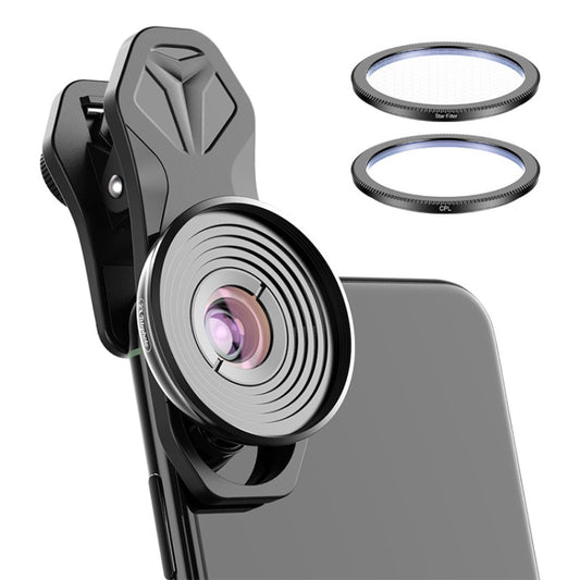 APEXEL APL-HB10X Macro Lens Telephoto Clip + Star Light Filter + CPL Phone Lens Kit - Combination Lens by APEXEL | Online Shopping UK | buy2fix