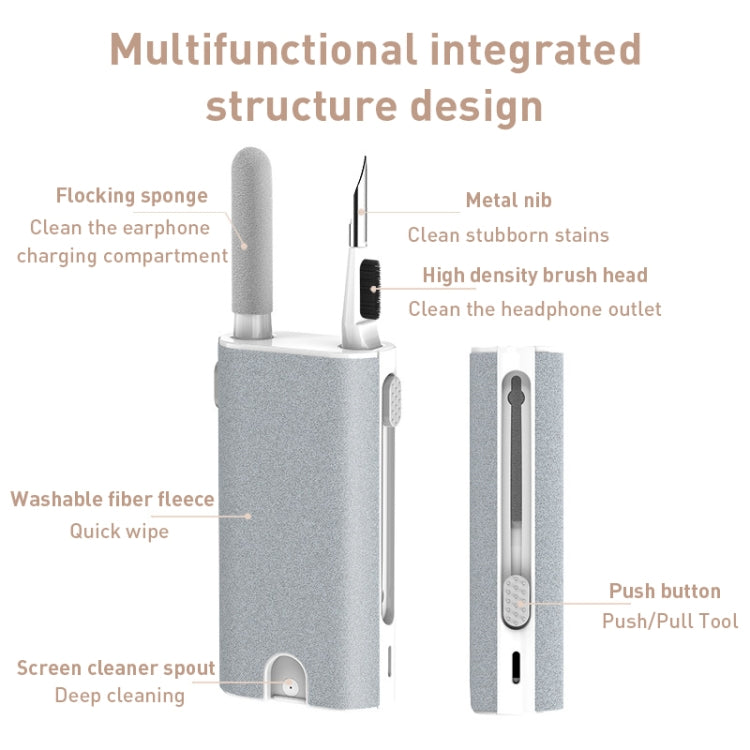 Q6 5 in 1 Wireless Earphone Charging Box Mobile Phone Screen Cleaning Kit - Apple Accessories by buy2fix | Online Shopping UK | buy2fix