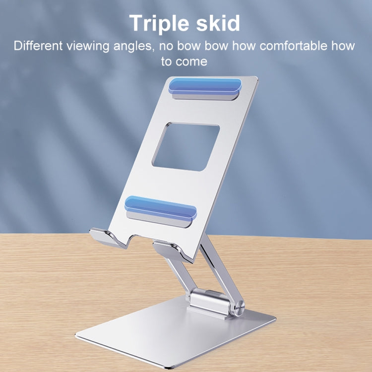 R-JUST SJ33 Aluminum Alloy Folding Phone / Tablet Stand(Silver) - Desktop Holder by R-JUST | Online Shopping UK | buy2fix