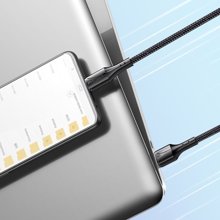 Yesido CA97 2.4A USB to USB-C / Type-C Charging Cable with Indicator Light, Length: 1.2m - USB-C & Type-C Cable by Yesido | Online Shopping UK | buy2fix