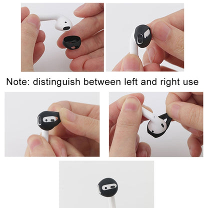 1 Pair Wireless Bluetooth Earphone Silicone Ear Caps Earpads for Apple AirPods(Black) - Apple Accessories by buy2fix | Online Shopping UK | buy2fix