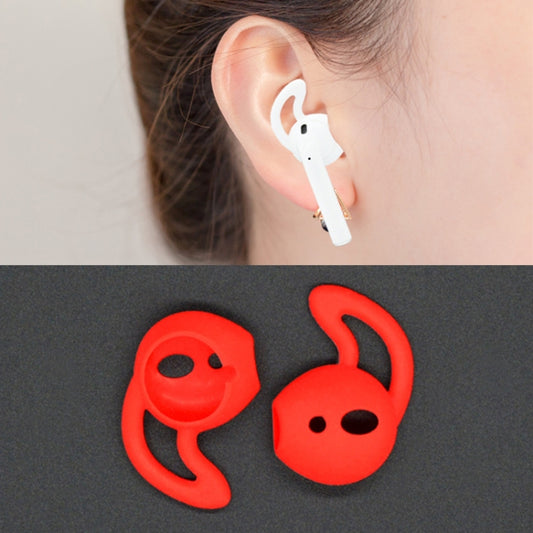 Wireless Bluetooth Earphone Silicone Ear Caps Earpads for Apple AirPods(Red) - Apple Accessories by buy2fix | Online Shopping UK | buy2fix