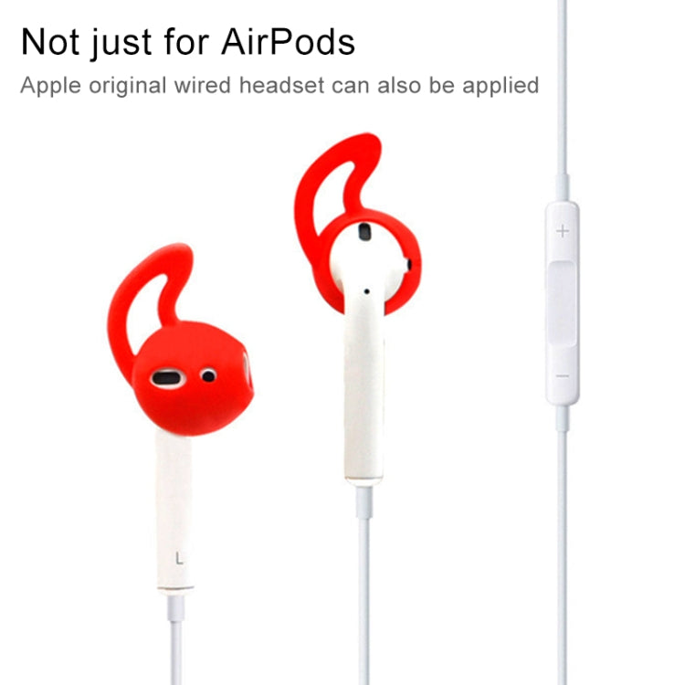Wireless Bluetooth Earphone Silicone Ear Caps Earpads for Apple AirPods(Red) - Apple Accessories by buy2fix | Online Shopping UK | buy2fix