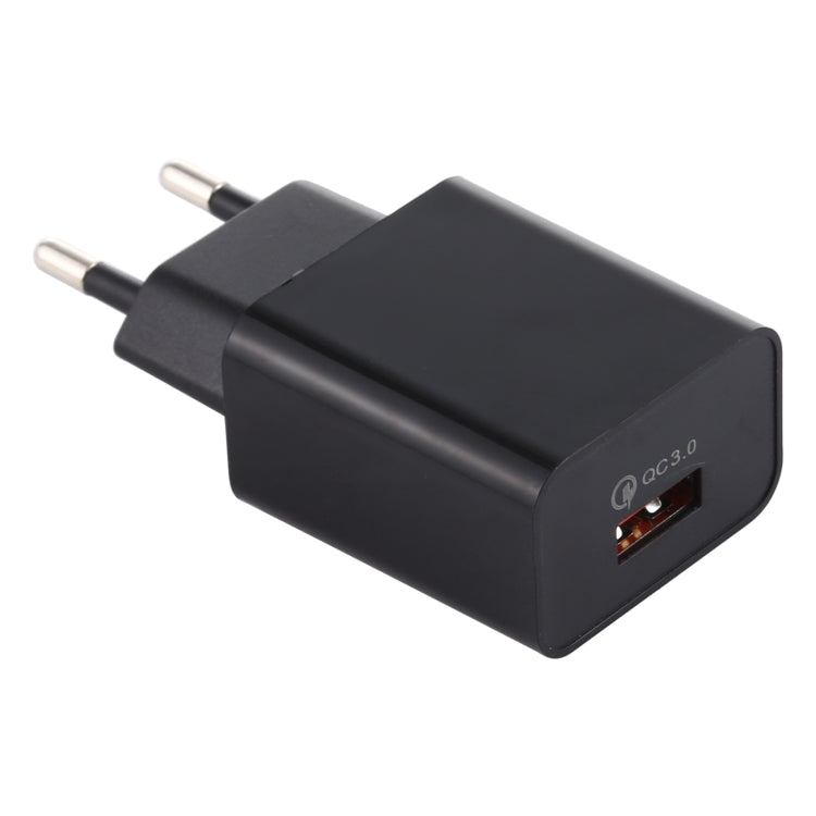 LZ-706 QC3.0 Single USB Port Travel Charger, EU Plug (Black) - Apple Accessories by buy2fix | Online Shopping UK | buy2fix