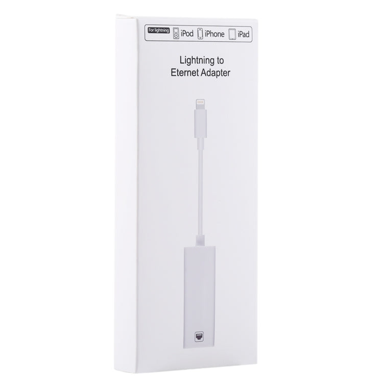 NK107A1 8 Pin to RJ45 Ethernet LAN Network Adapter Cable for iPhone / iPad Series, Total Length: 16cm(White) - Converter & Adapter by buy2fix | Online Shopping UK | buy2fix