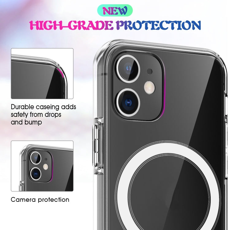 For iPhone 7 Plus / 8  Plus Magsafe Case Simple Magnetic Ring All-inclusive Clear Crystal Acrylic PC +TPU Shockproof Case - More iPhone Cases by buy2fix | Online Shopping UK | buy2fix