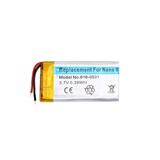 Rechargeable Li-ion Battery for iPod nano 6th 3.7V 0.39Whr - Other Parts by buy2fix | Online Shopping UK | buy2fix