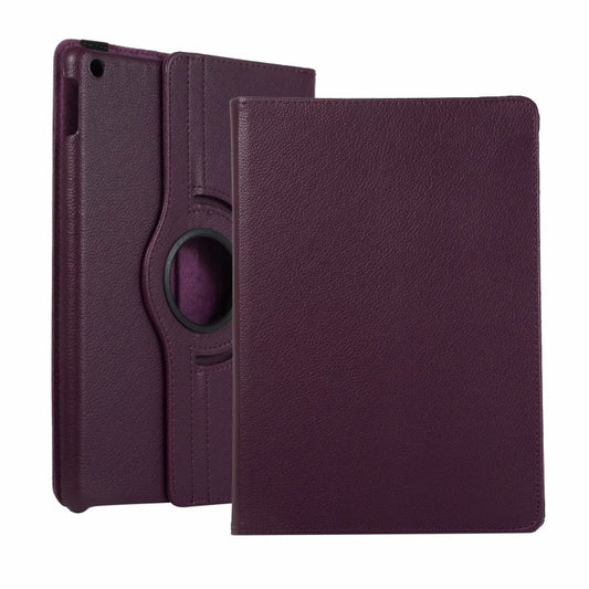 For iPad 10.2 / iPad Air 2019 10.5 / iPad 10.2 2020 Litchi Texture Horizontal Flip 360 Degrees Rotation Leather Case(Purple) - iPad 10.2 Cases by buy2fix | Online Shopping UK | buy2fix