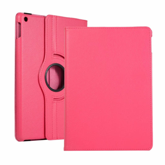 For iPad 10.2 / iPad Air 2019 10.5 / iPad 10.2 2020 Litchi Texture Horizontal Flip 360 Degrees Rotation Leather Case(Rose Red) - iPad 10.2 Cases by buy2fix | Online Shopping UK | buy2fix