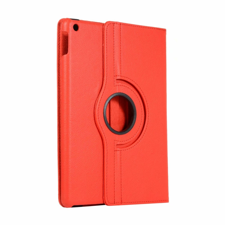 For iPad 10.2 / iPad Air 2019 10.5 / iPad 10.2 2020 Litchi Texture Horizontal Flip 360 Degrees Rotation Leather Case(Red) - iPad 10.2 Cases by buy2fix | Online Shopping UK | buy2fix