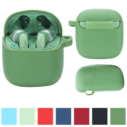 Wireless Earphones Pure Color Silicone Anti-fall Protective Case For JBL TUNE 220TWS(Grass Green) - JBL Earphone Case by buy2fix | Online Shopping UK | buy2fix