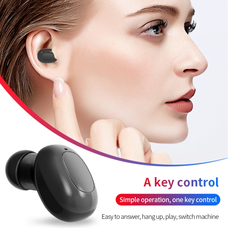 A10 TWS Space Capsule Shape Wireless Bluetooth Earphone with Magnetic Charging Box & Lanyard, Support HD Call & Automatic Pairing Bluetooth(White + Black) - TWS Earphone by buy2fix | Online Shopping UK | buy2fix