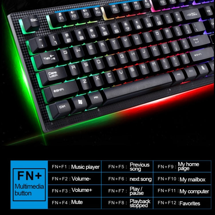 ZGB G20 104 Keys USB Wired Mechanical Feel Glowing Computer Keyboard Gaming Keyboard(Black) - Wired Keyboard by buy2fix | Online Shopping UK | buy2fix