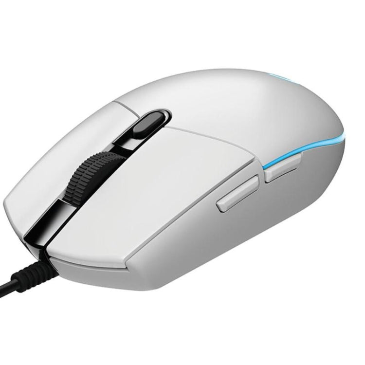 Logitech G102 6-keys RGB Glowing 6000DPI Five-speed Adjustable Wired Optical Gaming Mouse, Length: 2m (White) - Wired Mice by Logitech | Online Shopping UK | buy2fix