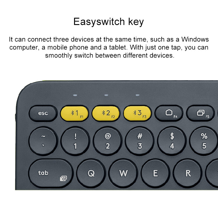 Logitech K380 Portable Multi-Device Wireless Bluetooth Keyboard(Black) - Wireless Keyboard by Logitech | Online Shopping UK | buy2fix
