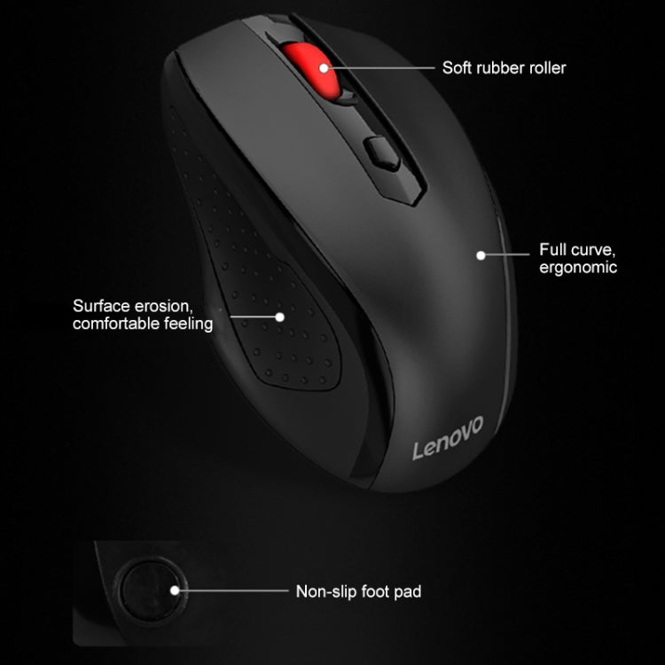 Lenovo M21 One-key Service Wireless Mouse (Black) - Wireless Mice by Lenovo | Online Shopping UK | buy2fix