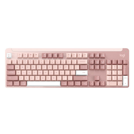 Logitech K865 104 Keys Wireless Bluetooth Mechanical Keyboard, Red Shaft (Pink) - Wireless Keyboard by Logitech | Online Shopping UK | buy2fix