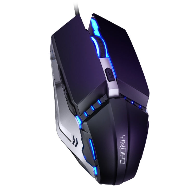 YINDIAO 6 Keys Gaming Office USB Mute Mechanical Wired Mouse(Black) - Wired Mice by YINDIAO | Online Shopping UK | buy2fix