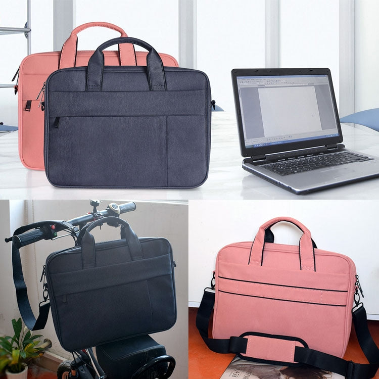 DJ03 Waterproof Anti-scratch Anti-theft One-shoulder Handbag for 15.6 inch Laptops, with Suitcase Belt(Black) - 15.6 - 17 inch by buy2fix | Online Shopping UK | buy2fix