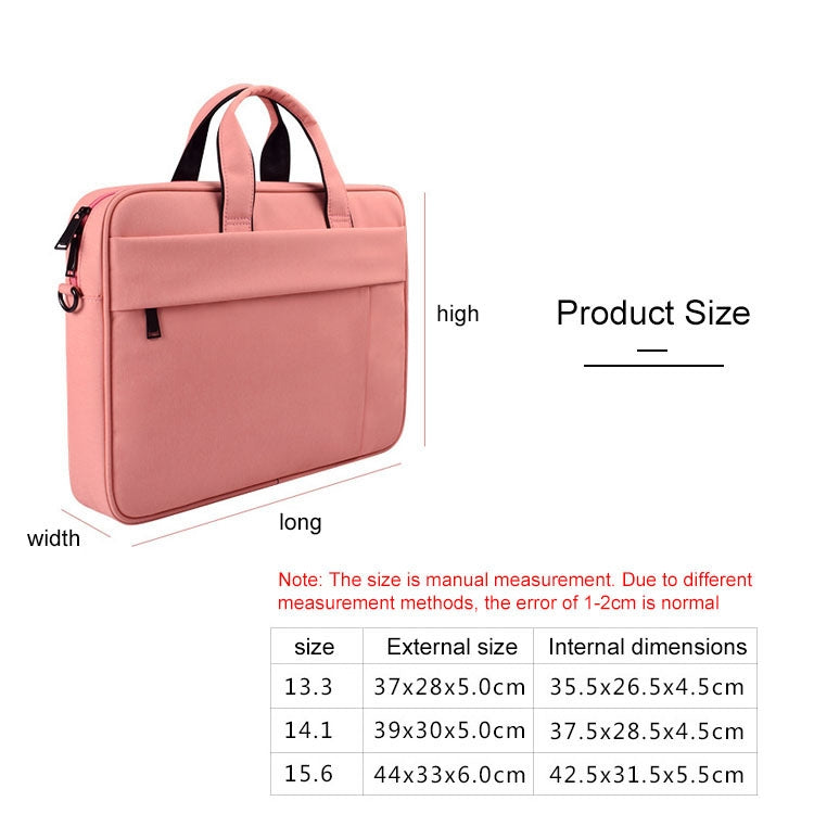 DJ03 Waterproof Anti-scratch Anti-theft One-shoulder Handbag for 15.6 inch Laptops, with Suitcase Belt(Pink) - 15.6 - 17 inch by buy2fix | Online Shopping UK | buy2fix