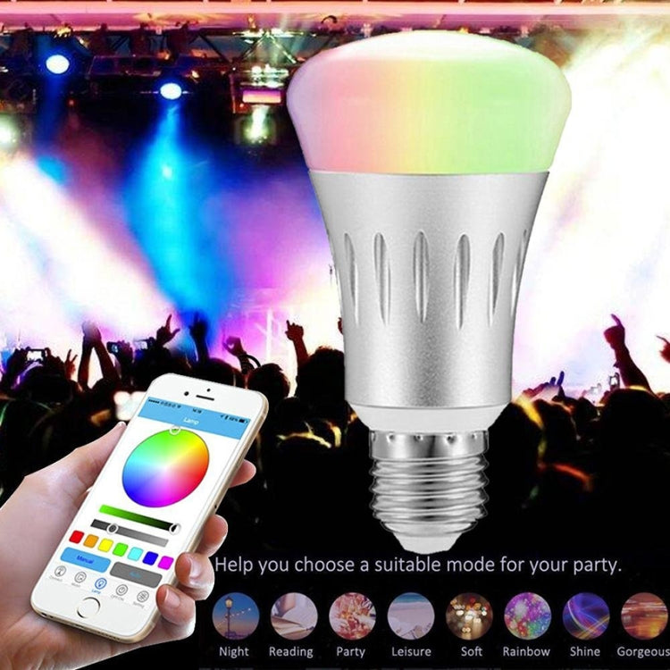 JH-G05 E27 7W WiFi Smart LED Light Bulb, 6000K+RGB 600LM Works with Alexa & Google Home, AC 175-255V(Silver) - Smart Light Bulbs by buy2fix | Online Shopping UK | buy2fix