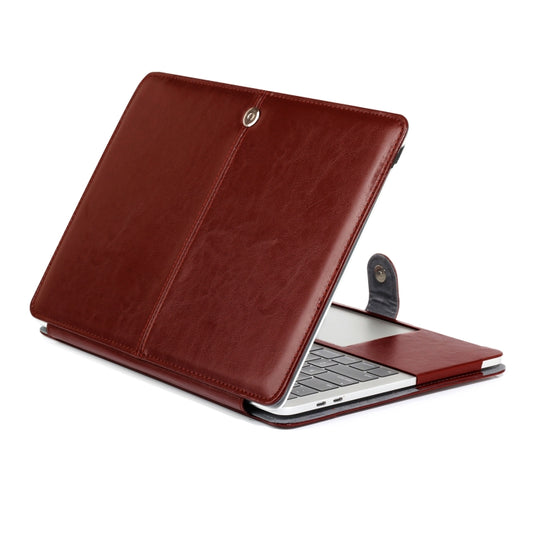 For Macbook Pro 15.4 inch Laptop Crazy Horse Texture Horizontal Flip Leather Case (Brown) - MacBook Pro Cases by buy2fix | Online Shopping UK | buy2fix