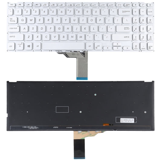 For Asus Vivobook X512 X512D X512DA X512F X512FA X512U US Version Keyboard with Backlight (Silver) - Computer & Networking by buy2fix | Online Shopping UK | buy2fix