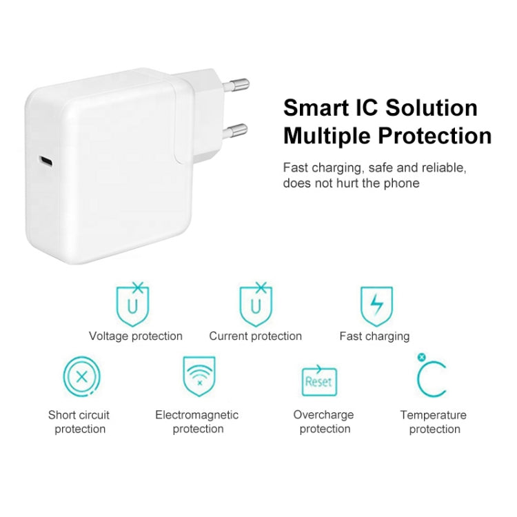 29W USB-C / Type-C 3.1 Port Power Charger Adapter, EU Plug(White) - Apple Accessories by buy2fix | Online Shopping UK | buy2fix