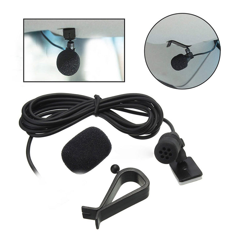 ZJ015MR Stereo 2.5mm Angle Head Plug Car Navigation DVD External Paste Microphone, Length: 3m - Consumer Electronics by buy2fix | Online Shopping UK | buy2fix