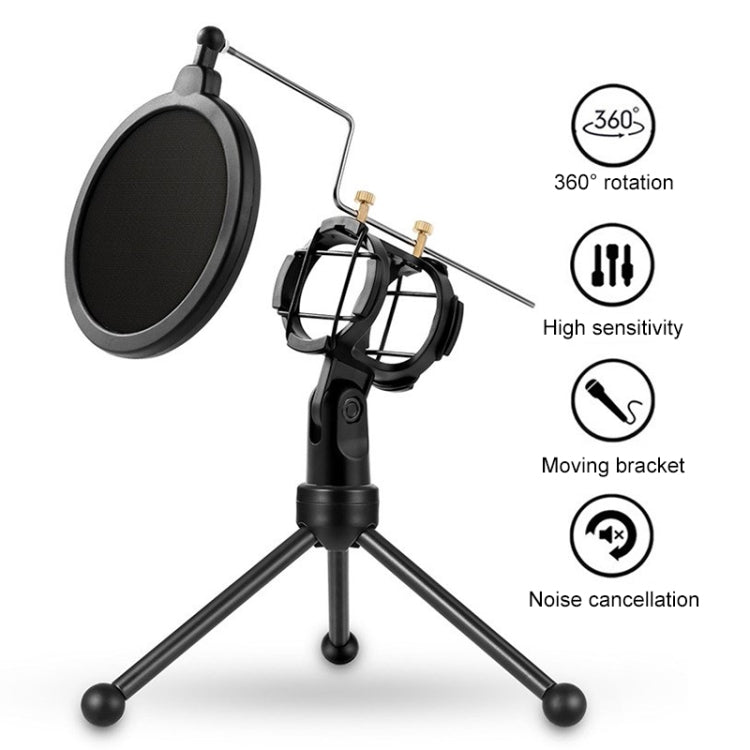 Yanmai PS-3 Mini Portable Microphone Anti-network Shockproof Desktop Stand(Black) - Consumer Electronics by Yanmai | Online Shopping UK | buy2fix