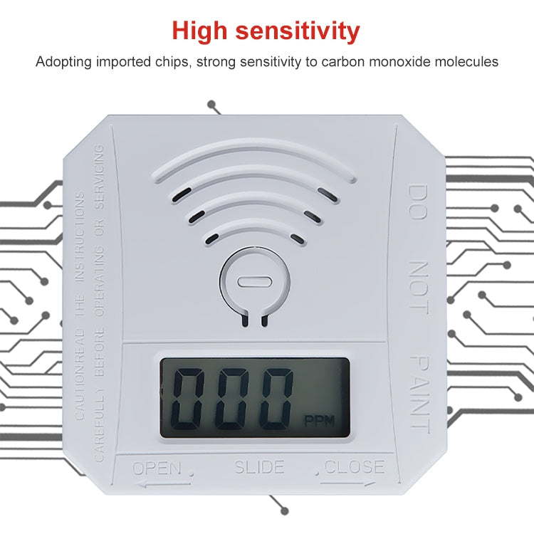 JSN-997 Mini LCD Digital Display Carbon Monoxide Detection Alarm without Battery - Security by buy2fix | Online Shopping UK | buy2fix