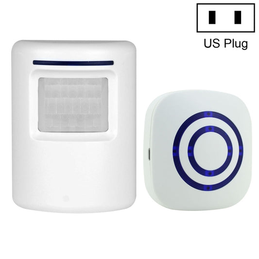 FY-0256 2 in 1 PIR Infrared Sensors (Transmitter + Receiver) Wireless Doorbell Alarm Detector for Home / Office / Shop / Factory, US Plug - Security by buy2fix | Online Shopping UK | buy2fix